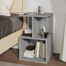 Berkfield Home Bedside Cabinet Grey Sonoma 35x35x55 cm Engineered Wood - Size: 35 x 35 x 55 cm - thumbnail 3