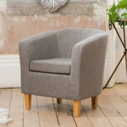 Artemis Home Alderwood 68cm Wide Fabric Tub Chair Armchair in Dark Grey