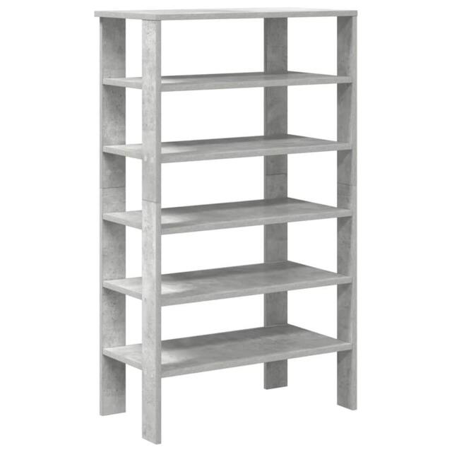 Berkfield Home Shoe Rack Concrete Oak 61x32x105 cm Engineered Wood in Grey - Size: 61 x 32 x 105 cm - image 1