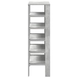 Berkfield Home Shoe Rack Concrete Oak 61x32x105 cm Engineered Wood in Grey - Size: 61 x 32 x 105 cm - thumbnail 5