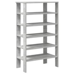 Berkfield Home Shoe Rack Concrete Oak 61x32x105 cm Engineered Wood in Grey - Size: 61 x 32 x 105 cm