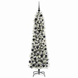 Berkfield Home Stunning Artificial Christmas Tree with 300 LEDs Green & white