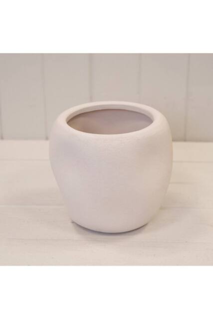 KDMD Textured Stone Plant Pot - 15mm in White - image 1