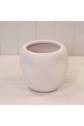 KDMD Textured Stone Plant Pot - 15mm in White - thumbnail 1