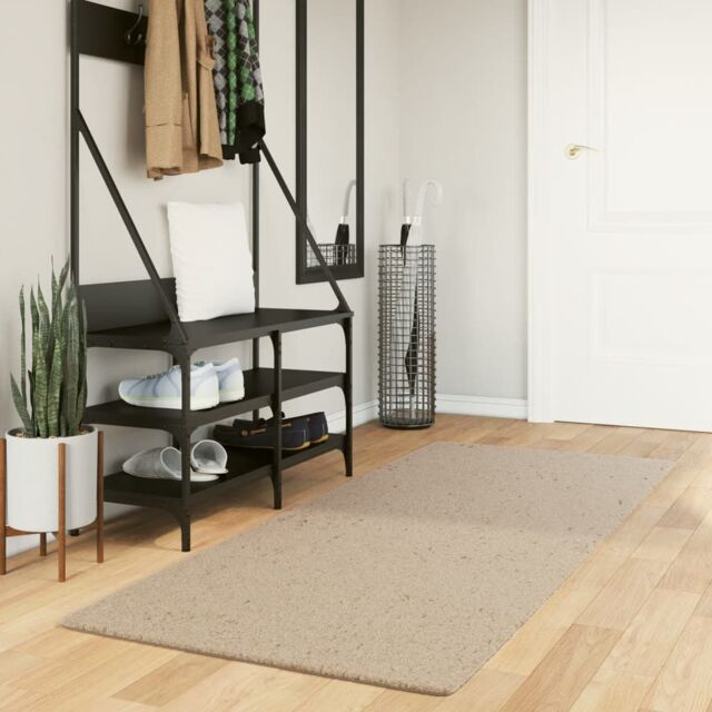 Berkfield Home Rug HUARTE Short Pile Soft & Washable Sand 80x200 cm in Brown - Size: Medium - image 1