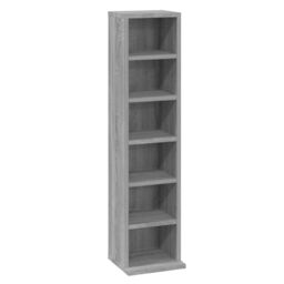 Berkfield Home CD Cabinet Grey Sonoma 21x20x88 cm Engineered Wood - Size: 21 x 20 x 88 cm - thumbnail 2