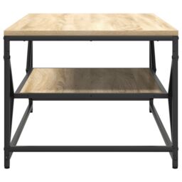 Berkfield Home Coffee Table with Shelf Sonoma Oak 90x50x40 cm Engineered Wood in Brown - Size: 90 x 50 x 40 cm - thumbnail 6