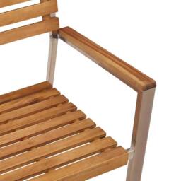 Berkfield Home Stacking Garden Chairs 8 pcs 54.5x56x89 cm Solid Wood Acacia in Brown - thumbnail 8