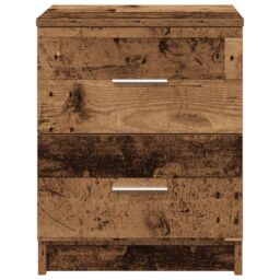 Berkfield Home Bedside Cabinet with 2 Drawers Old Wood 40x36x50 cm in Grey - Size: 40 x 36 x 50 cm - thumbnail 4