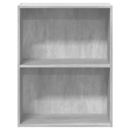 Berkfield Home 2-Tier Book Cabinet Concrete Grey 60x30x76.5 cm Engineered Wood - thumbnail 5