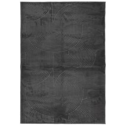 Berkfield Home Rug IZA Short Pile Scandinavian Look Anthracite 160x230 cm in Black - Size: Medium - thumbnail 2