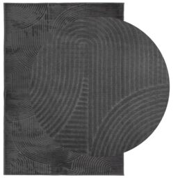 Berkfield Home Rug IZA Short Pile Scandinavian Look Anthracite 160x230 cm in Black - Size: Medium - thumbnail 3