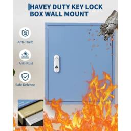 VOGREX 100 Key Cabinet Organizer, Wall-Mount Steel Locking Key Box - thumbnail 5