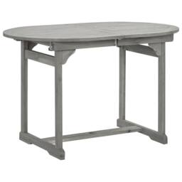 Berkfield Home Durable 5 Piece Garden Dining Set Solid Wood Acacia in Grey - thumbnail 6