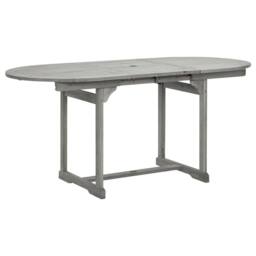 Berkfield Home Durable 5 Piece Garden Dining Set Solid Wood Acacia in Grey - thumbnail 4
