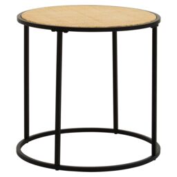 Orsina Round Side Table, Durable & Sturdy Side Table By Couch, Minimalist & Easy To Maintain Small Lounge Table in Natural - thumbnail 2