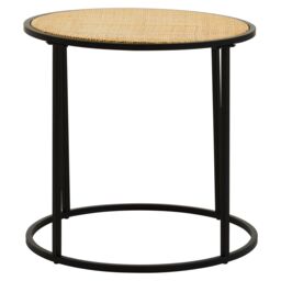 Orsina Round Side Table, Durable & Sturdy Side Table By Couch, Minimalist & Easy To Maintain Small Lounge Table in Natural - thumbnail 1