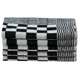 Berkfield Home Soft 10 Piece Towel Set Black & White Cotton - thumbnail 6