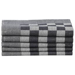 Berkfield Home Soft 10 Piece Towel Set Black & White Cotton - thumbnail 5