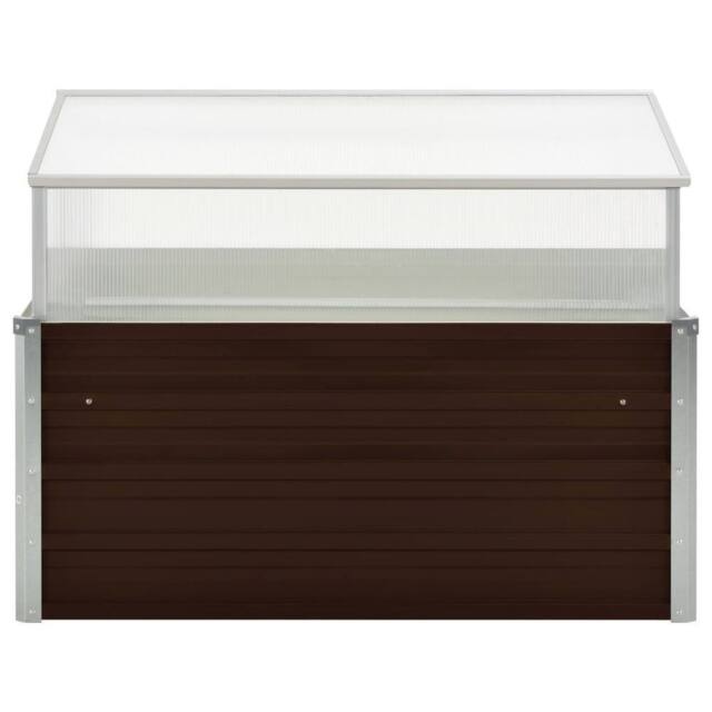 Berkfield Home Greenhouse Brown 100x100x85 cm Galvanised Steel - Size: 100 x 100 x 85 cm - image 1