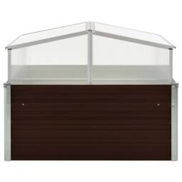 Berkfield Home Greenhouse Brown 100x100x85 cm Galvanised Steel - Size: 100 x 100 x 85 cm - thumbnail 3