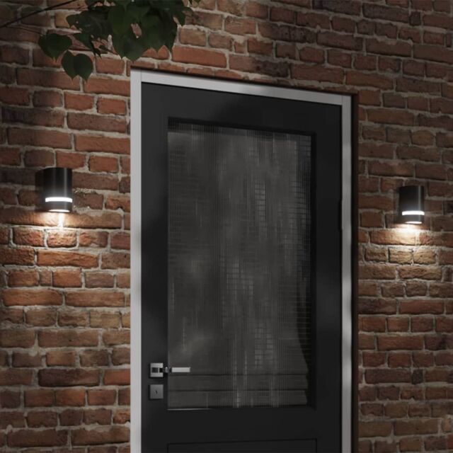 Berkfield Home Outdoor Wall Light Black Die-cast Aluminium - image 1