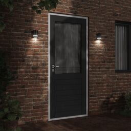 Berkfield Home Outdoor Wall Light Black Die-cast Aluminium - thumbnail 3