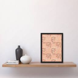 Artery8 William Morris Framed Wall Art Print Apple & Leaves Pattern in Brown - Size: A4 - thumbnail 2