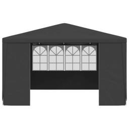 Berkfield Home Professional Party Tent with Side Walls 4x4 m Anthracite 90 g/m? in Charcoal - thumbnail 4