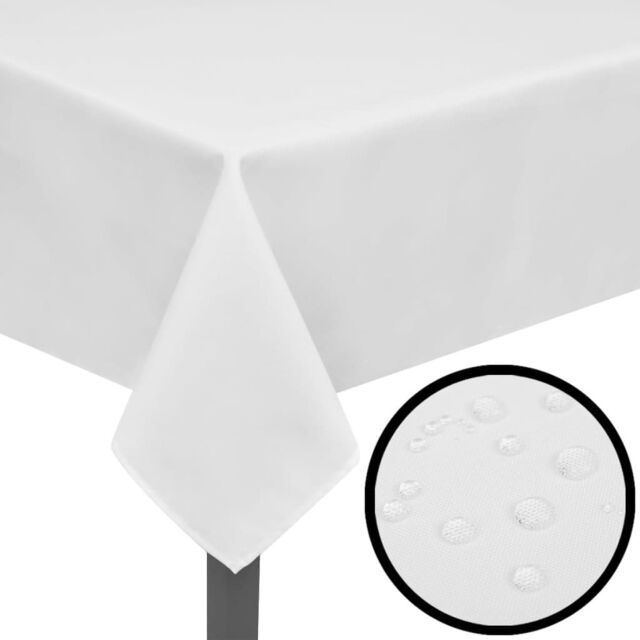 Berkfield Home 5 Tablecloths White 100 x 100 cm - image 1