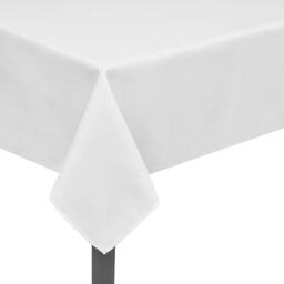 Berkfield Home 5 Tablecloths White 100 x 100 cm - thumbnail 2