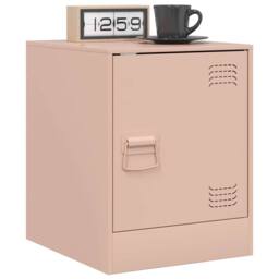 Berkfield Home Stylish Bedside Cabinets 2 pcs Pink 34.5x39x44 cm Steel