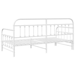 Berkfield Home Beds & Bed Frames White Metal 90 x 190 cm - thumbnail 8