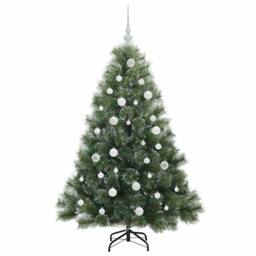 Berkfield Home Realistic Artificial Christmas Tree with 150 LEDs Green 150 cm PE - thumbnail 4