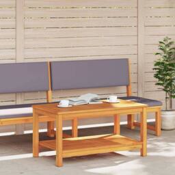 Berkfield Home Coffee Table 110x55x45 cm Solid Acacia Wood in Brown - Size: 110 x 55 x 45 cm - thumbnail 3