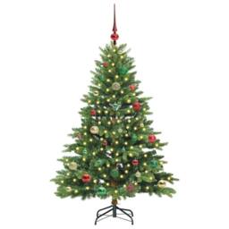 Berkfield Home Beautiful Artificial Christmas Tree with 150 LEDs Green 150 cm PE - thumbnail 1