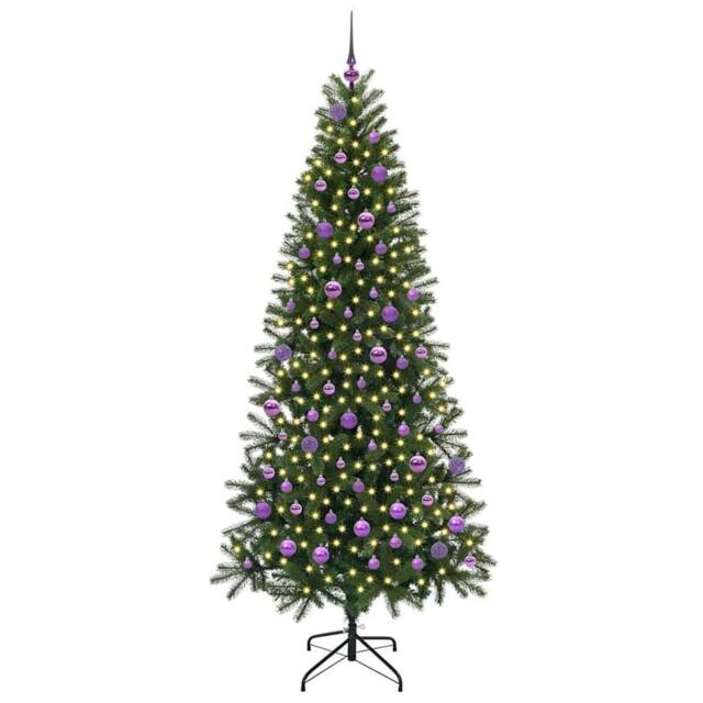 Berkfield Home Elegant Artificial Christmas Tree with 300 LEDs Green 210 cm PE a - image 1
