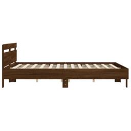 Berkfield Home Durable Bed Frame without Mattress Brown Oak 200x200 cm - thumbnail 6