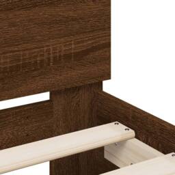 Berkfield Home Durable Bed Frame without Mattress Brown Oak 200x200 cm - thumbnail 8