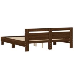 Berkfield Home Durable Bed Frame without Mattress Brown Oak 200x200 cm - thumbnail 7