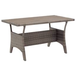 Berkfield Home Garden Table Grey 120x70x66 cm Poly Rattan - Size: 120 x 70 x 66 cm - thumbnail 6