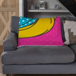 Benjamin Tate Design Pop art banana Designer Blanket in Natural - Size: 120 cm x 150 cm - thumbnail 2