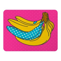 Benjamin Tate Design Pop art banana Designer Blanket in Natural - Size: 120 cm x 150 cm - thumbnail 1