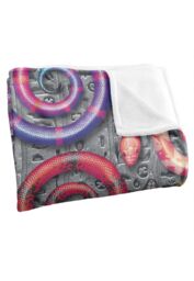 JQ Licensing Royce Mcclure Hisstory Snake Pattern Silky Touch Super Soft Throw Blanket 152 X 127 cm in White - thumbnail 3