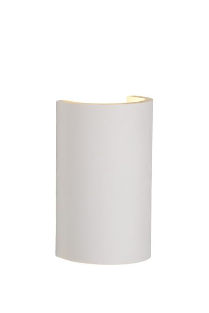 Lucide 'GIPSY' Dimmable Stylish Modern Half Pipe Plaster Wall Light 1xG9 in White - image 1