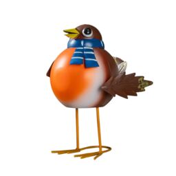 Samuel Alexander 25cm Large Wobbling Rocking Hand Painted Christmas Robin Decoration in Brown - thumbnail 8