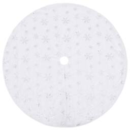 Berkfield Home Luxury Christmas Tree Skirt White 90 cm Faux