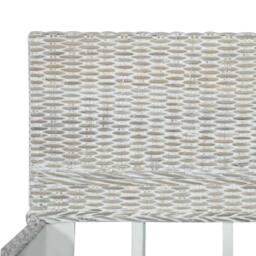 Berkfield Home Comfortable Bed Frame Grey Natural Rattan 160x200 cm - thumbnail 5