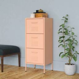 Berkfield Home Storage Cabinet Pink 42.5x35x101.5 cm Steel