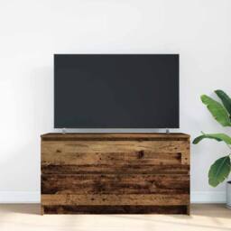 Berkfield Home TV Cabinet Old Wood 100x35x54 cm Engineered Wood in Brown - Size: 100 x 35 x 54 cm - thumbnail 3